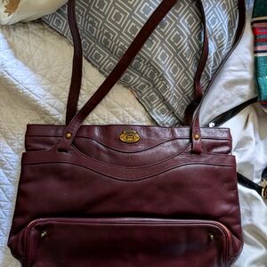 Etienne Aigner burgundy leather bag